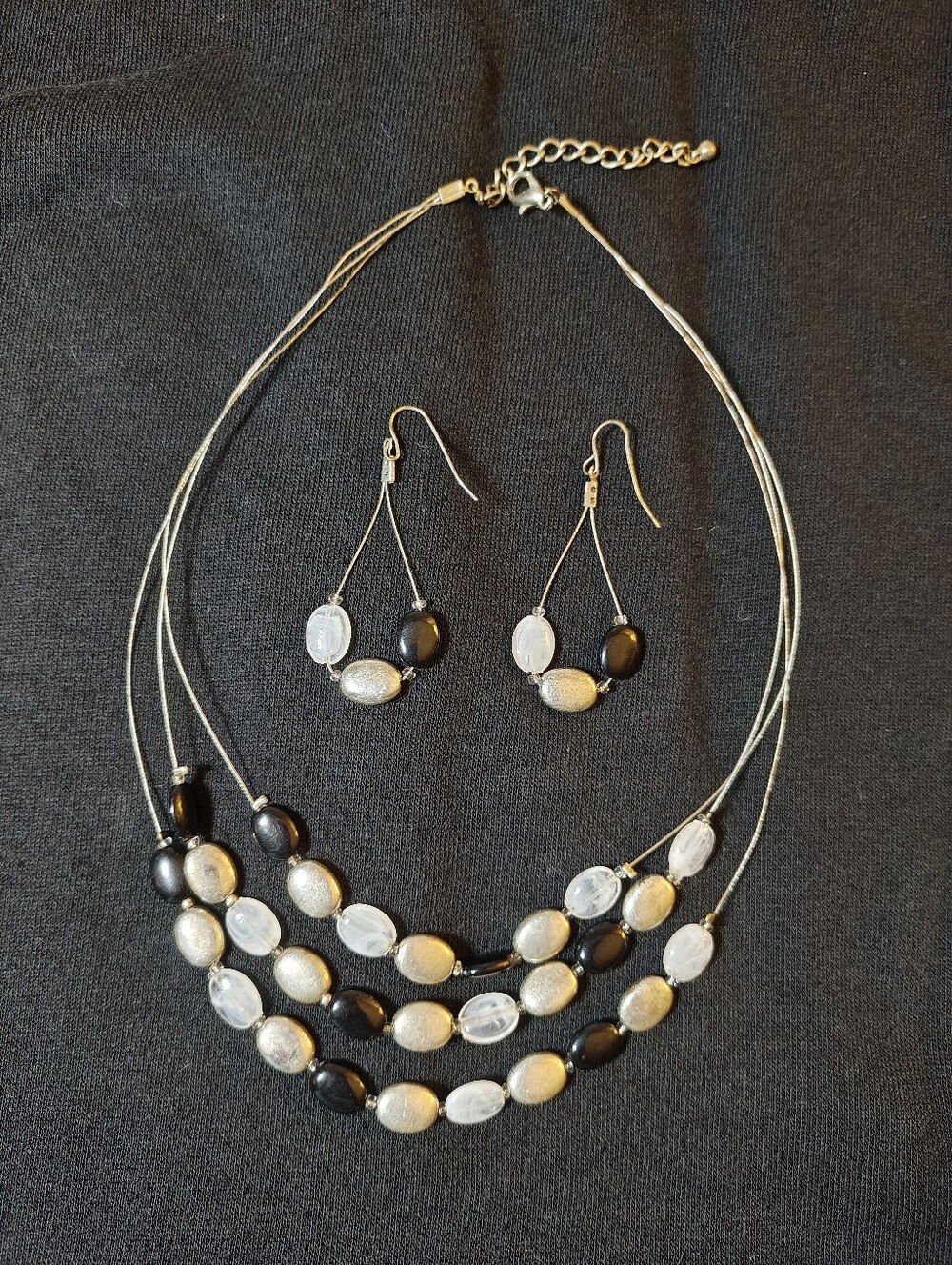 Y2K Multicolor Wire Necklace & Earring Set